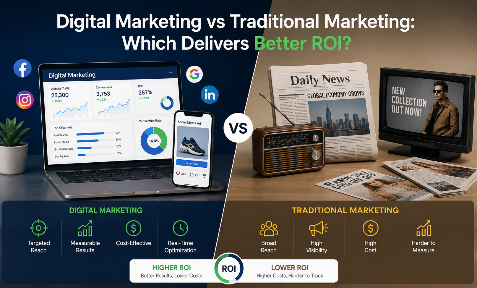 Digital Marketing vs Traditional Marketing: Which Delivers Better ROI?