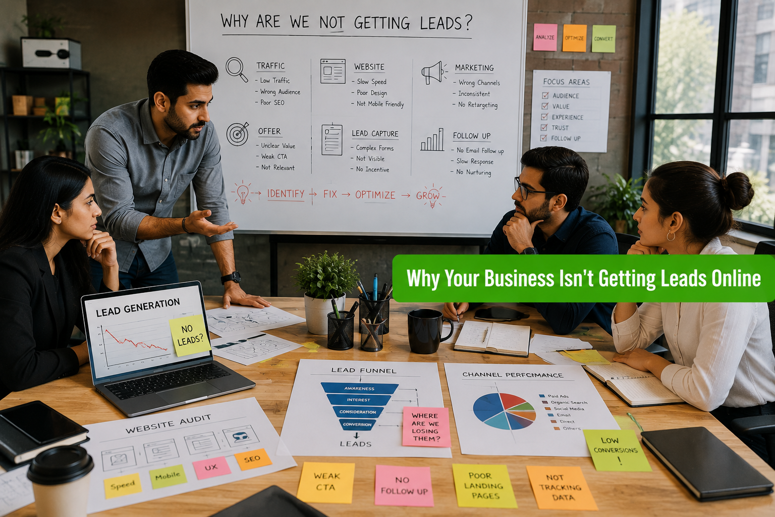 Common reasons businesses aren't getting leads online
