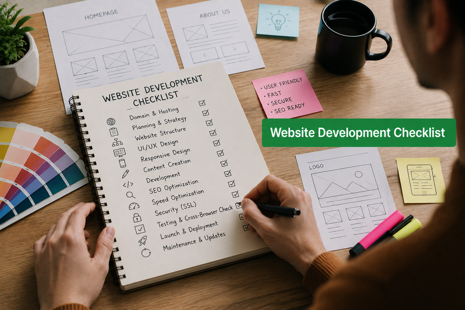 Website development process and checklist