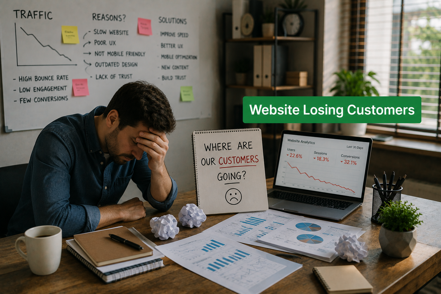 Website losing customers due to poor user experience